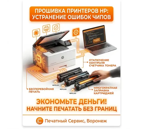 Разблокировка \прошивка  принтеров HP
