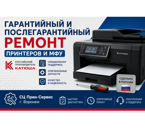 Ремонт принтеров и МФУ в Воронеже: авторизованный сервисный центр «Катюша»