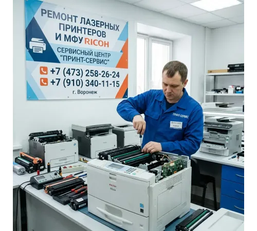 Профессиональный ремонт лазерных принтеров и МФУ Ricoh в Воронеже — СЦ Принт-Сервис
