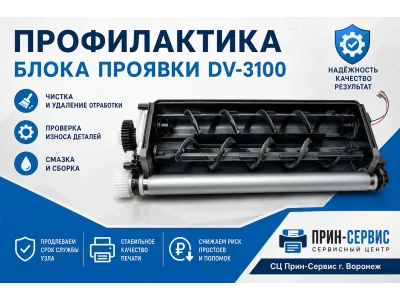 Профилактика блока проявки DV-3100  в принтерах и МФУ Kyocera FS-2100/4100/4200/4300DN, ECOSYS M3540/3550