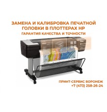 Замена и калибровка печатающей головки в плоттерах HP.